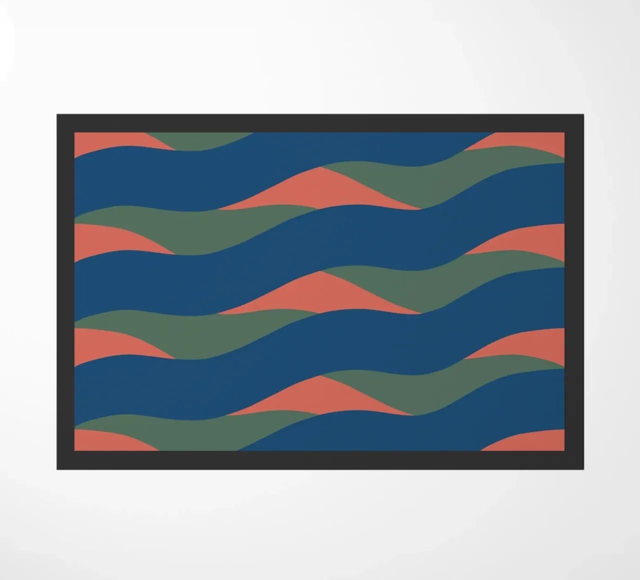 Waves pattern 24 doormat by Little Dean