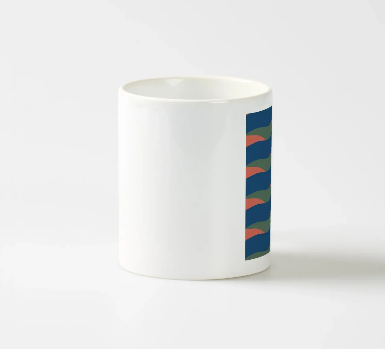 Waves pattern 24 ceramic mug by Little Dean