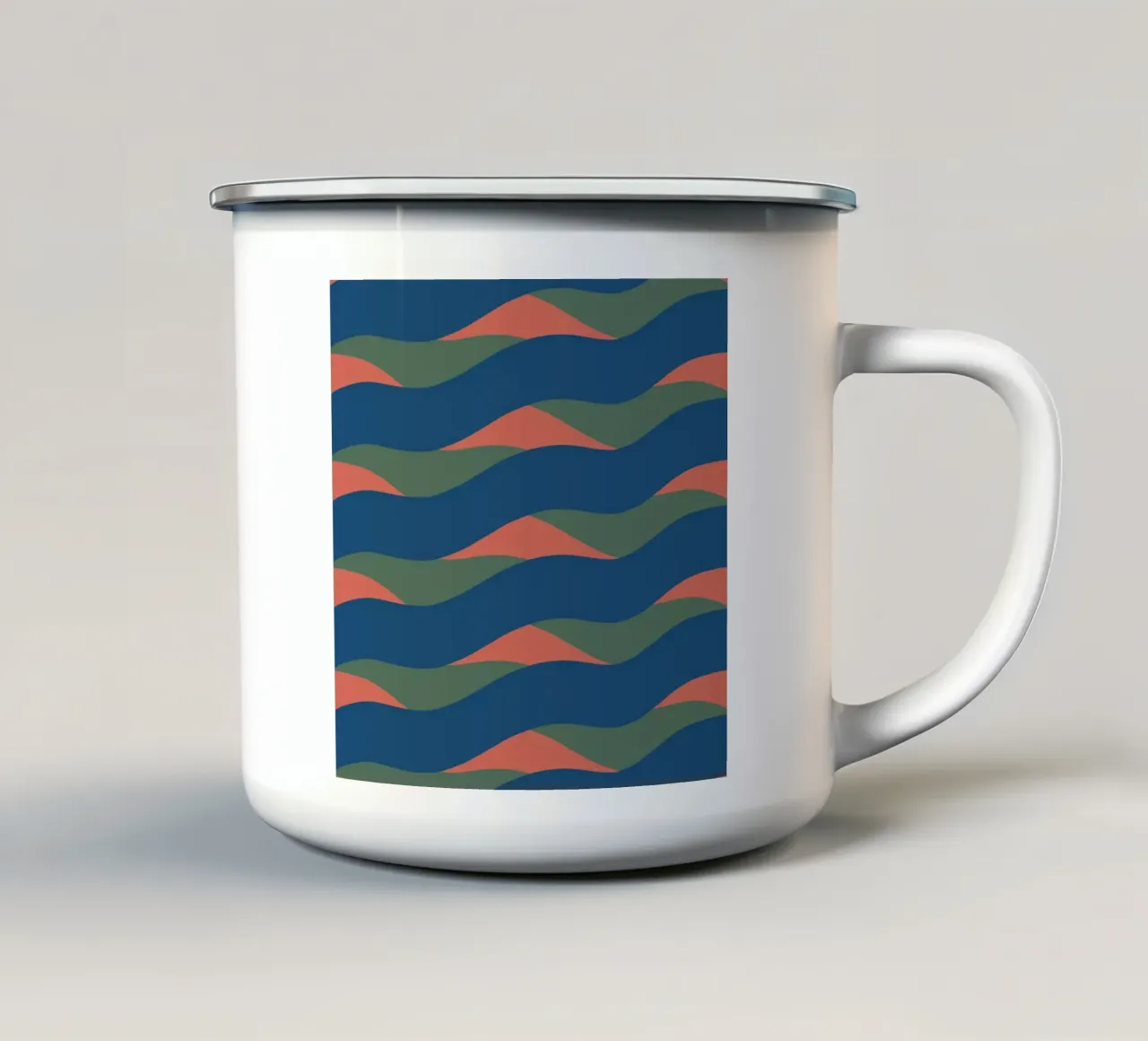 Schema delle onde 24 tazza in smalto da Little Dean