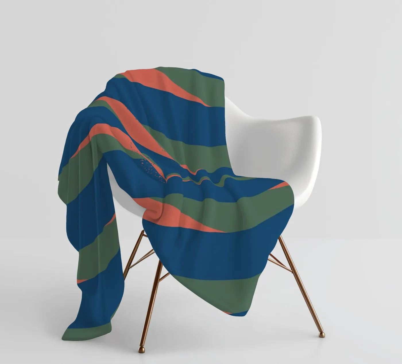 Waves pattern 24 fleece blanket by Little Dean