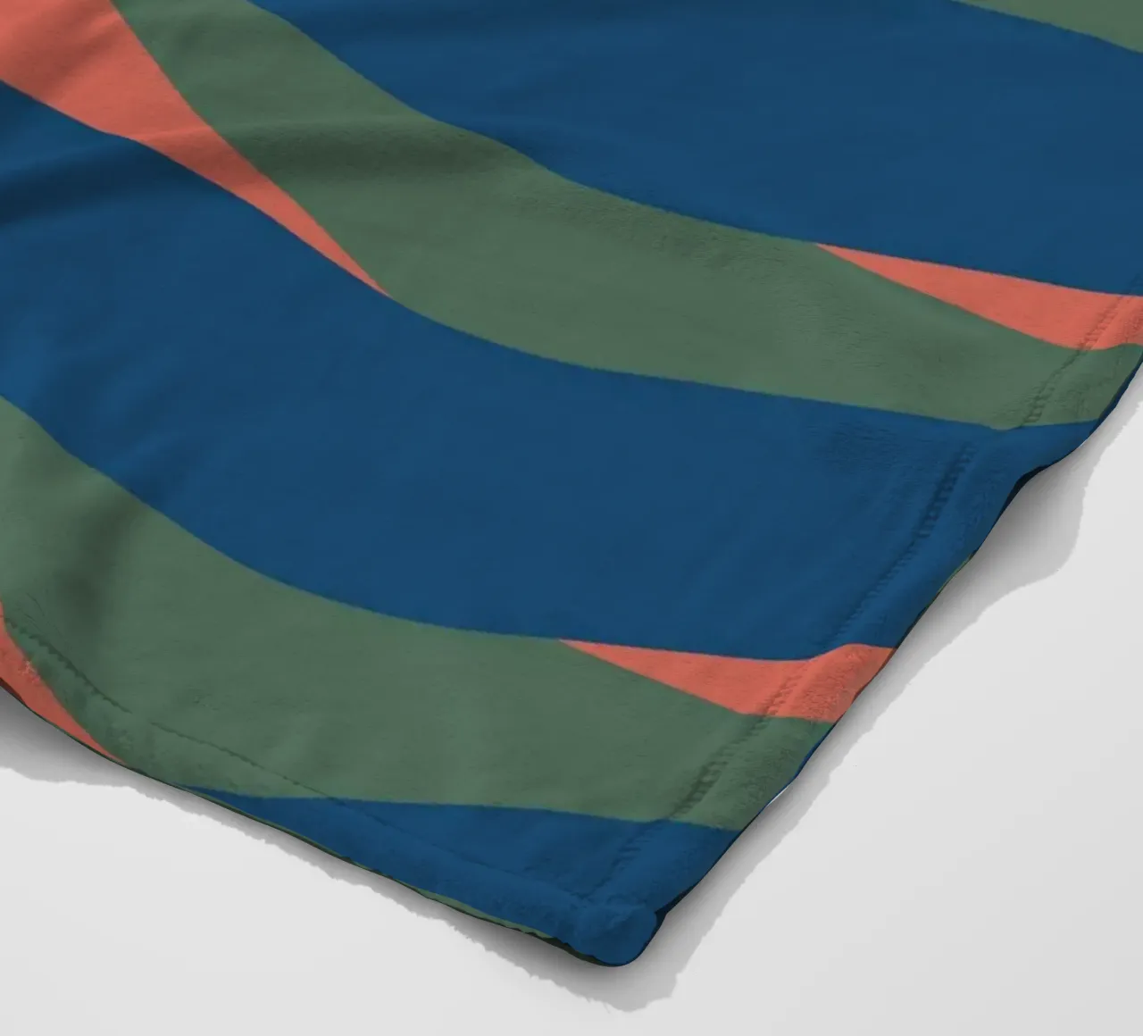 Waves pattern 24 fleece blanket by Little Dean