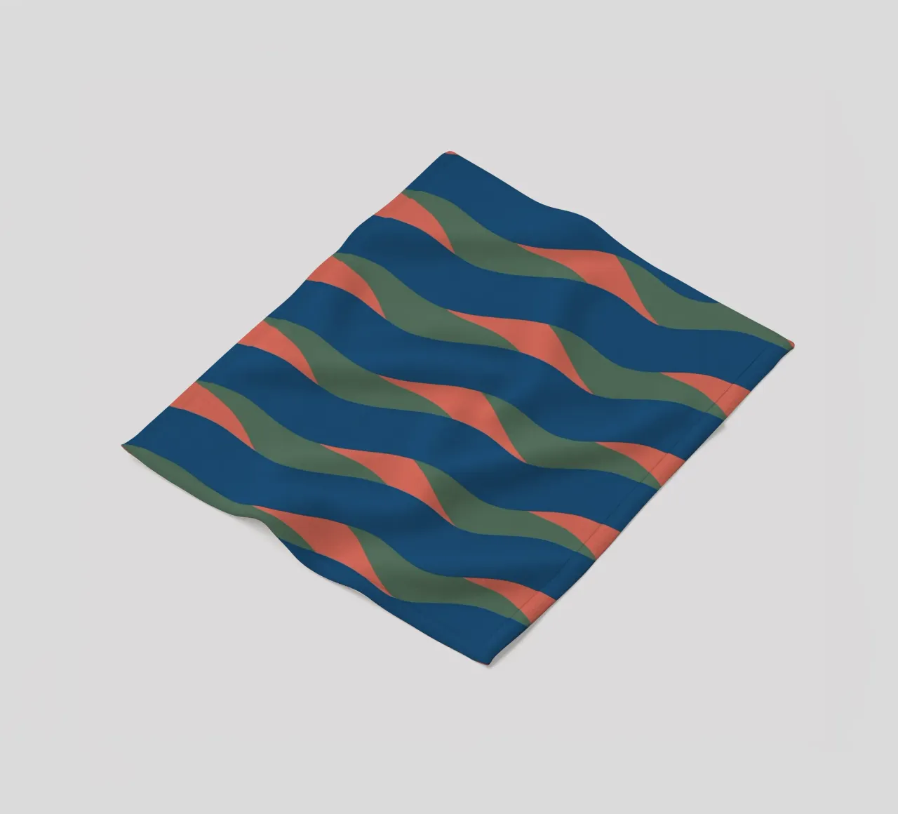 Waves pattern 24 fleece blanket by Little Dean