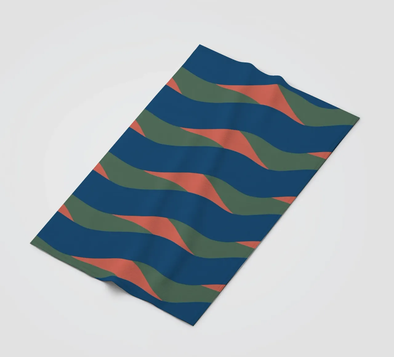 Waves pattern 24 fleece blanket by Little Dean