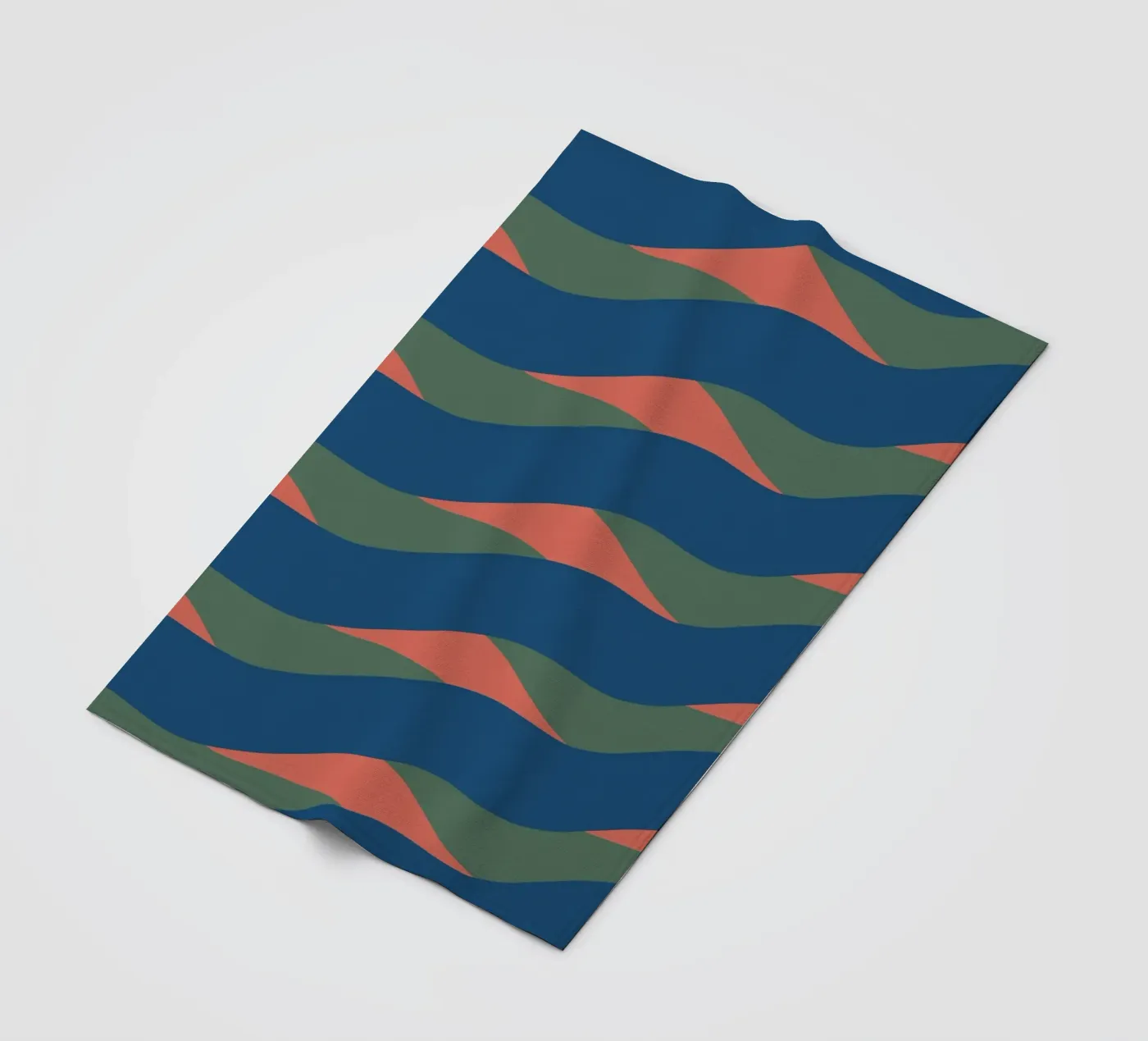 Waves pattern 24 fleece blanket by Little Dean