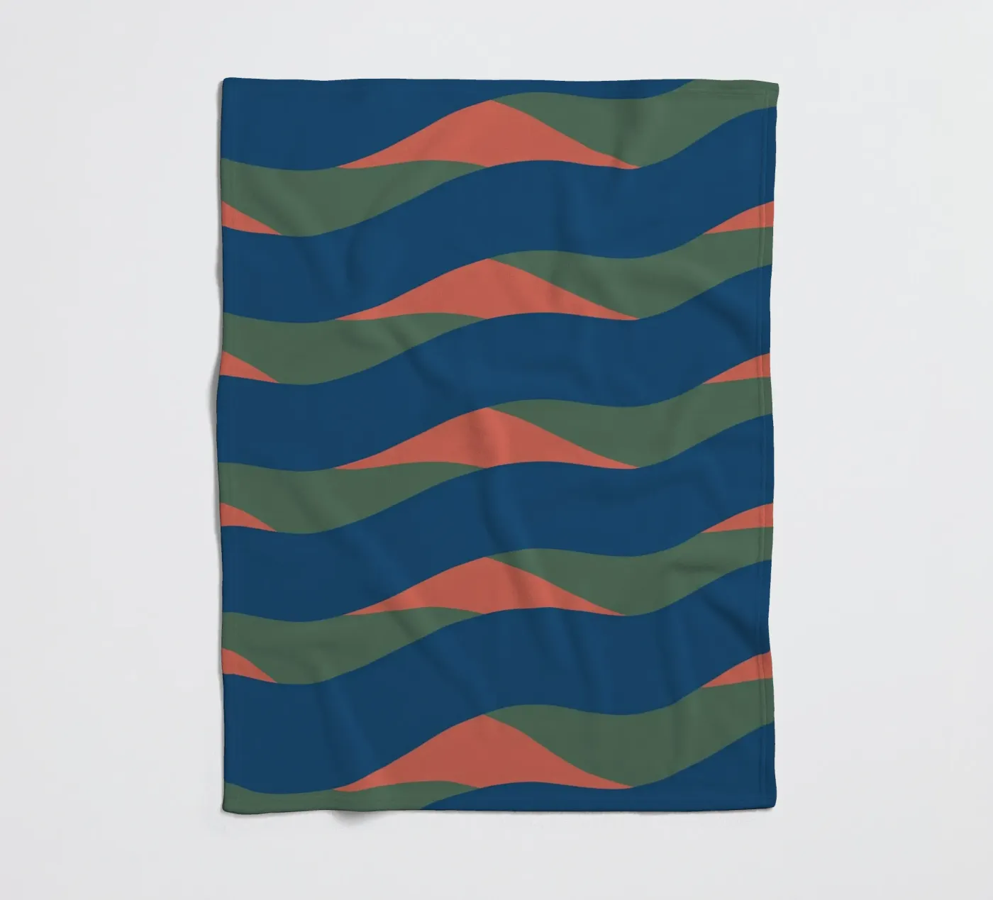 Waves pattern 24 fleece blanket by Little Dean