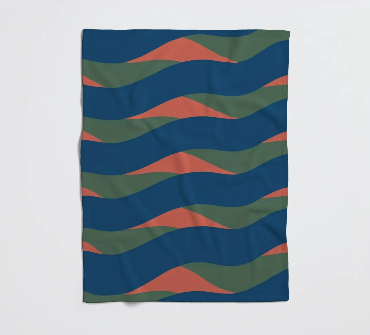 Waves pattern 24 fleece blanket by Little Dean