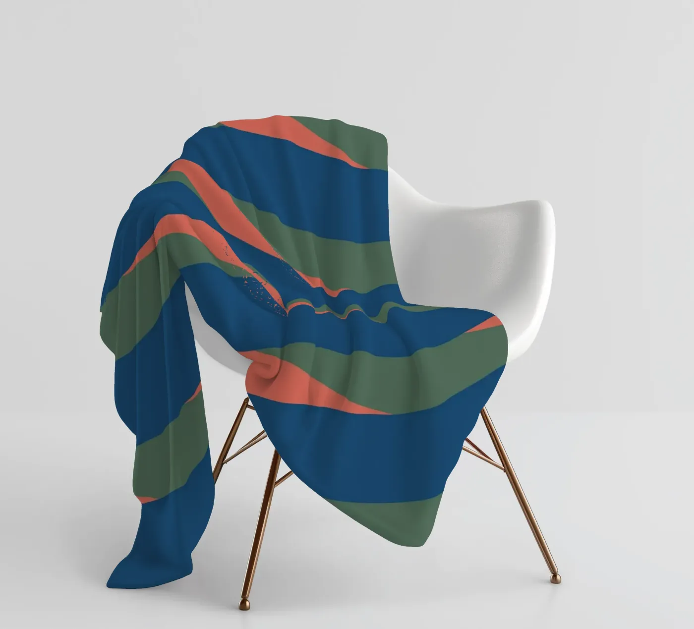 Waves pattern 24 fleece blanket by Little Dean