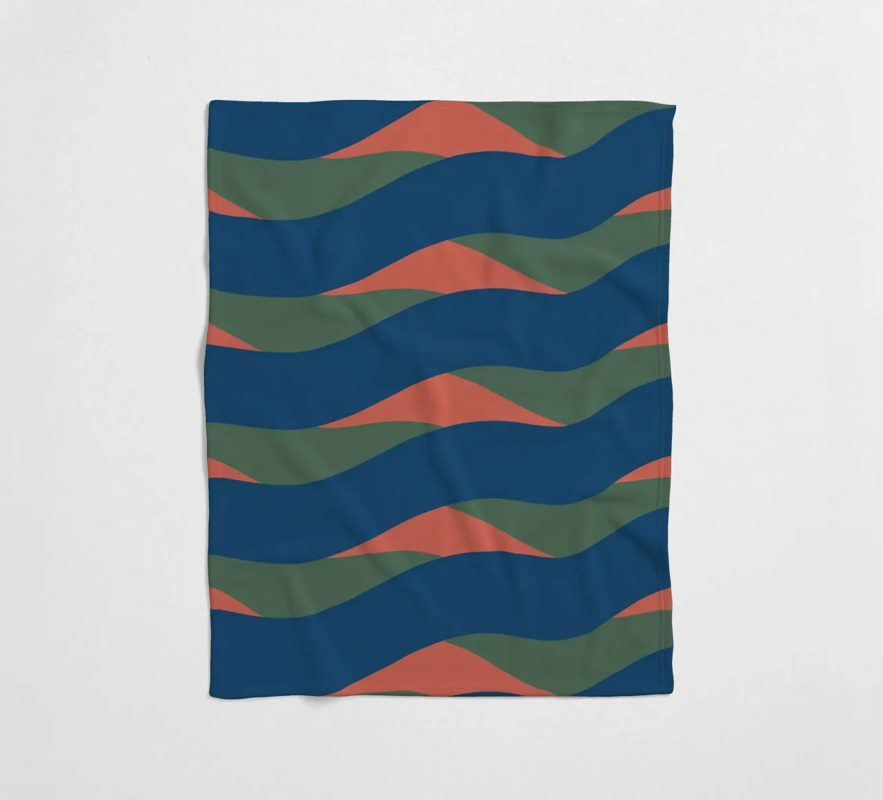 Waves pattern 24 fleece blanket by Little Dean