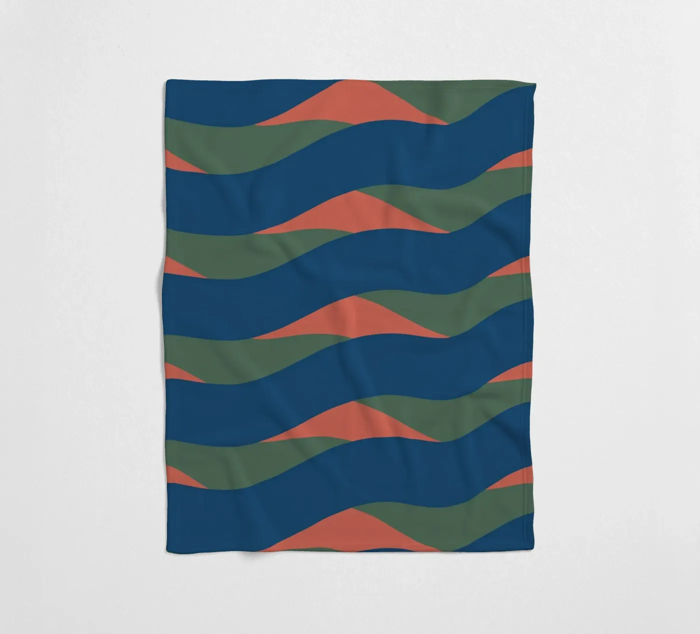Waves pattern 24 fleece blanket by Little Dean