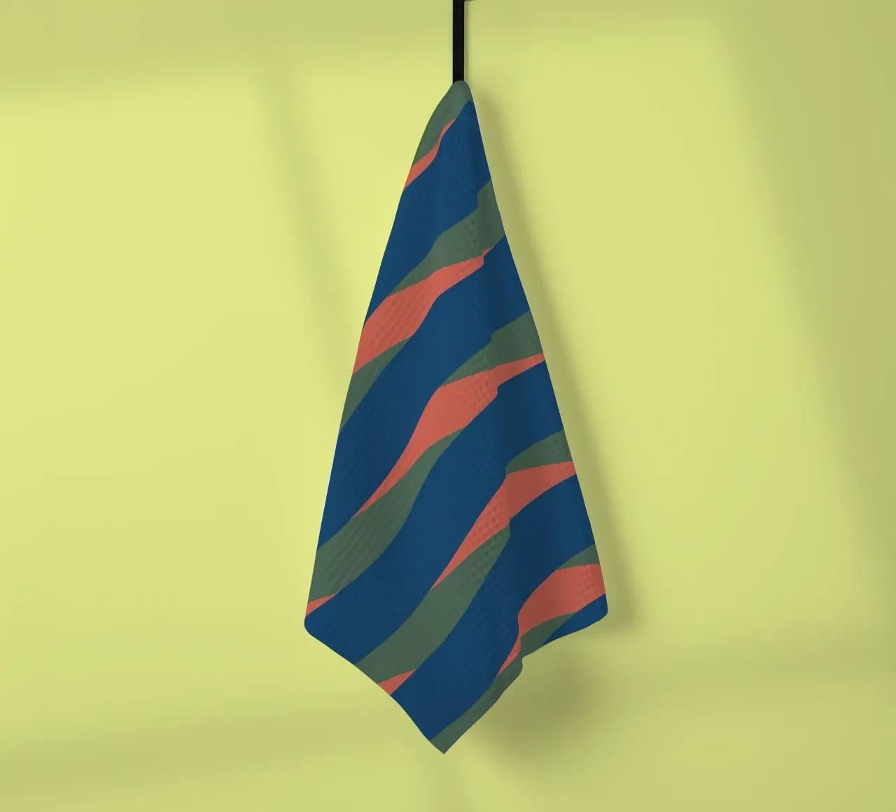 Waves pattern 24 tea towel by Little Dean