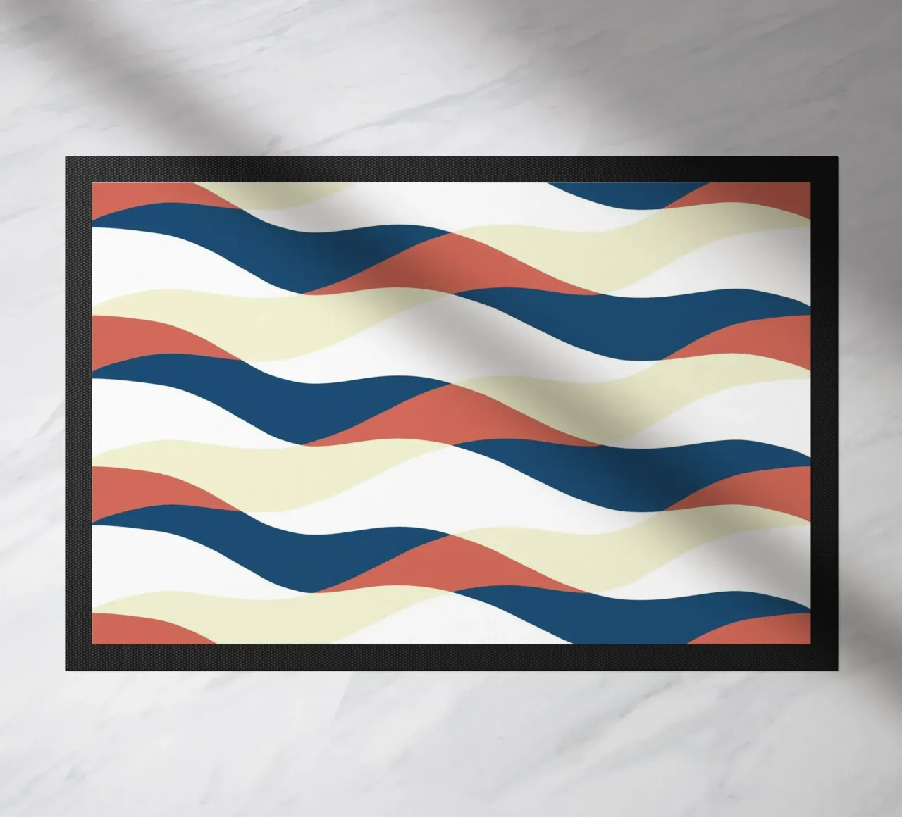Waves pattern 25 doormat by Little Dean
