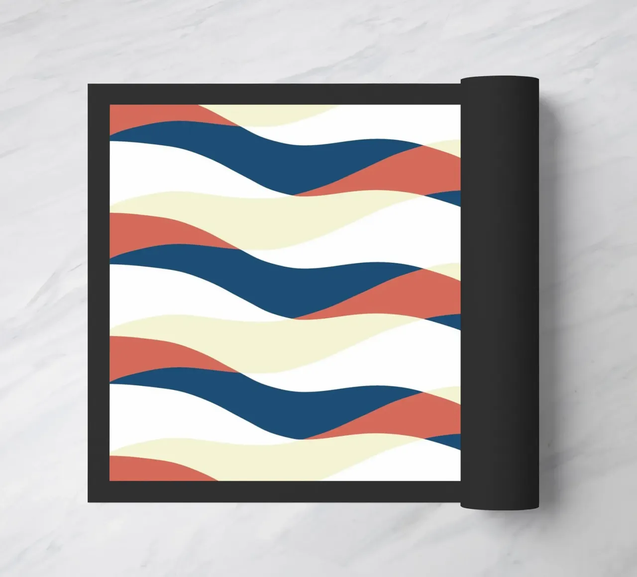 Waves pattern 25 doormat by Little Dean