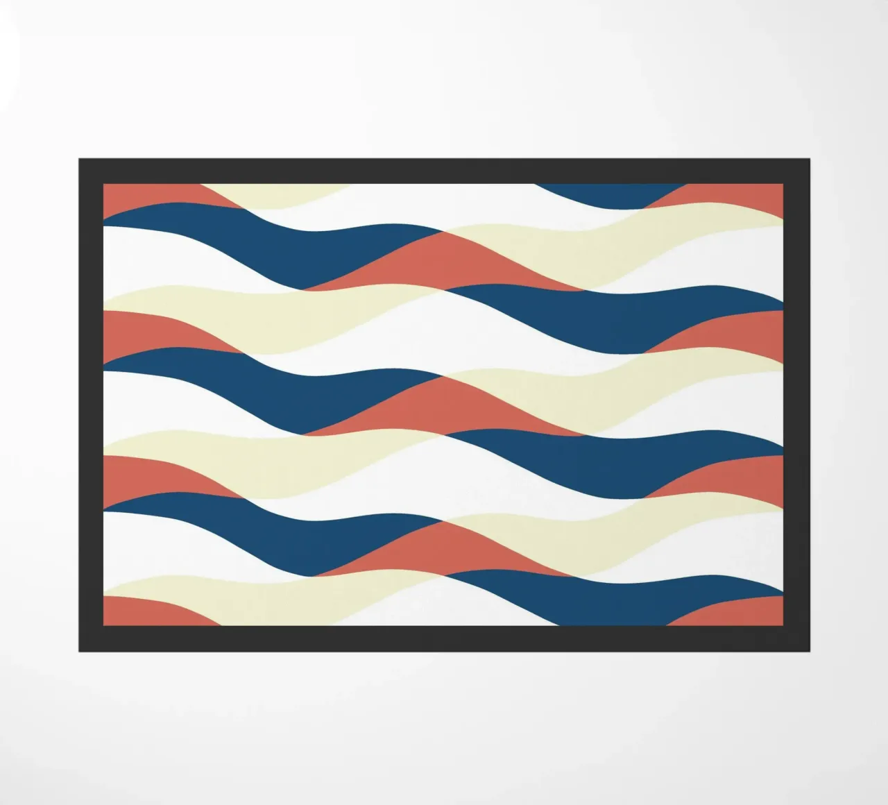 Waves pattern 25 doormat by Little Dean