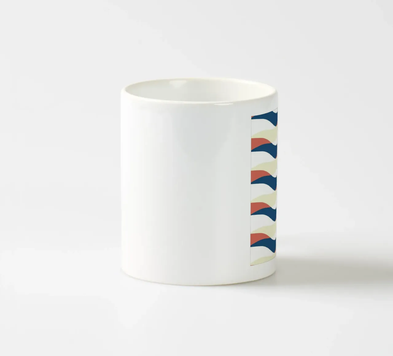 Waves pattern 25 ceramic mug by Little Dean