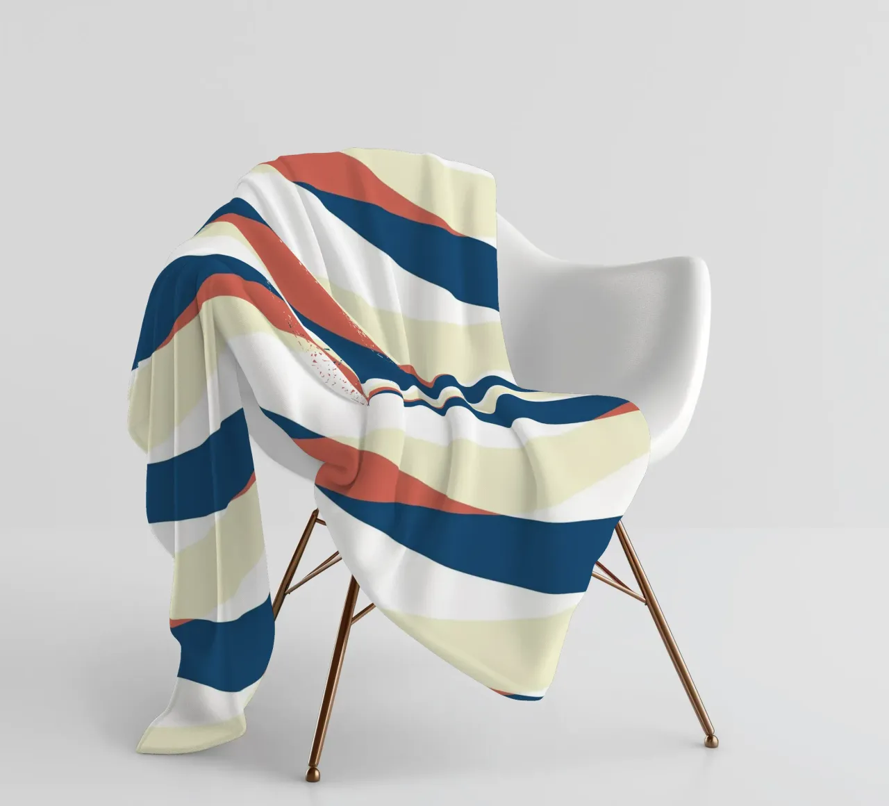 Waves pattern 25 fleece blanket by Little Dean