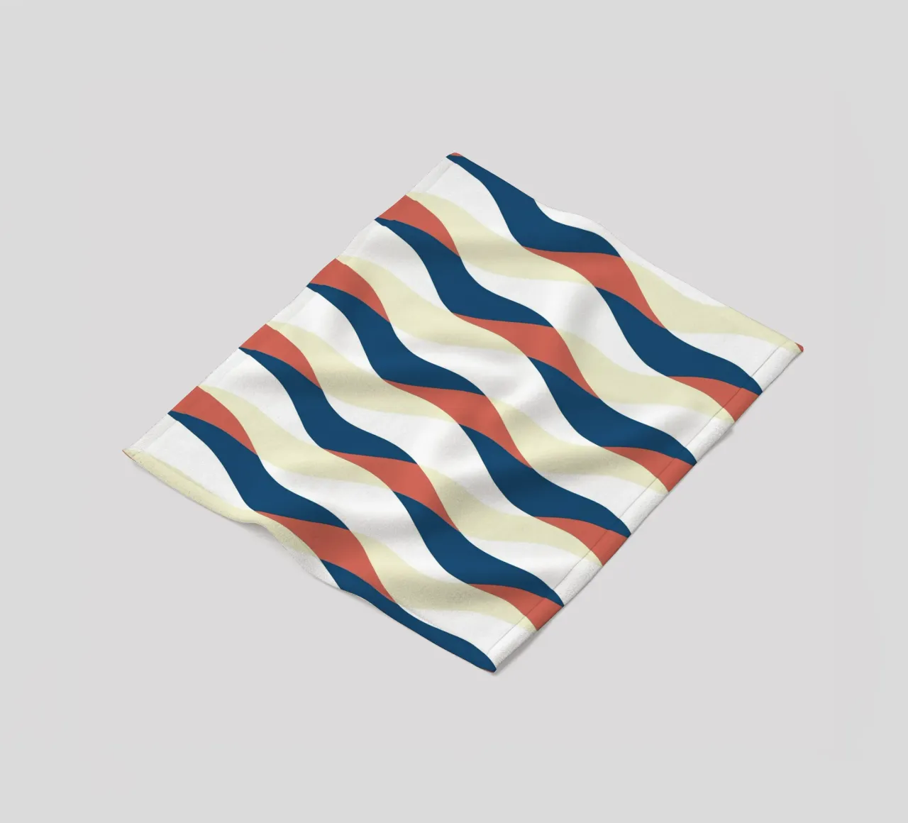 Waves pattern 25 fleece blanket by Little Dean