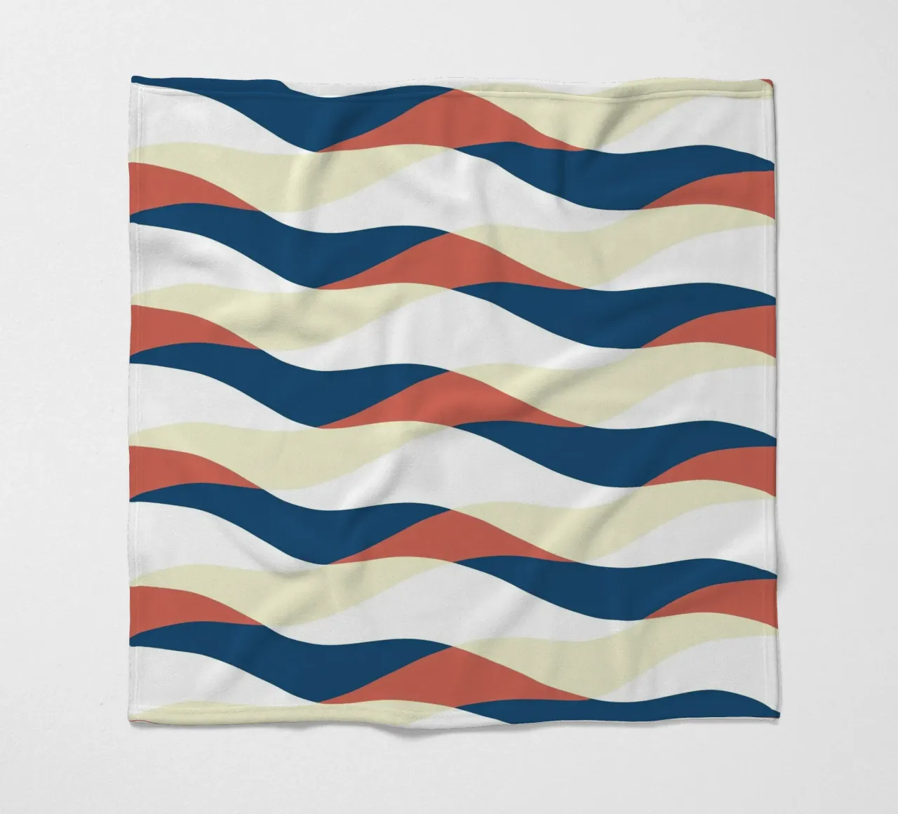 Waves pattern 25 fleece blanket by Little Dean