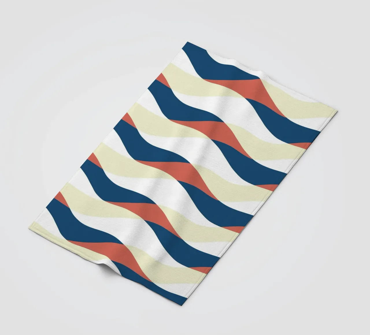 Waves pattern 25 fleece blanket by Little Dean