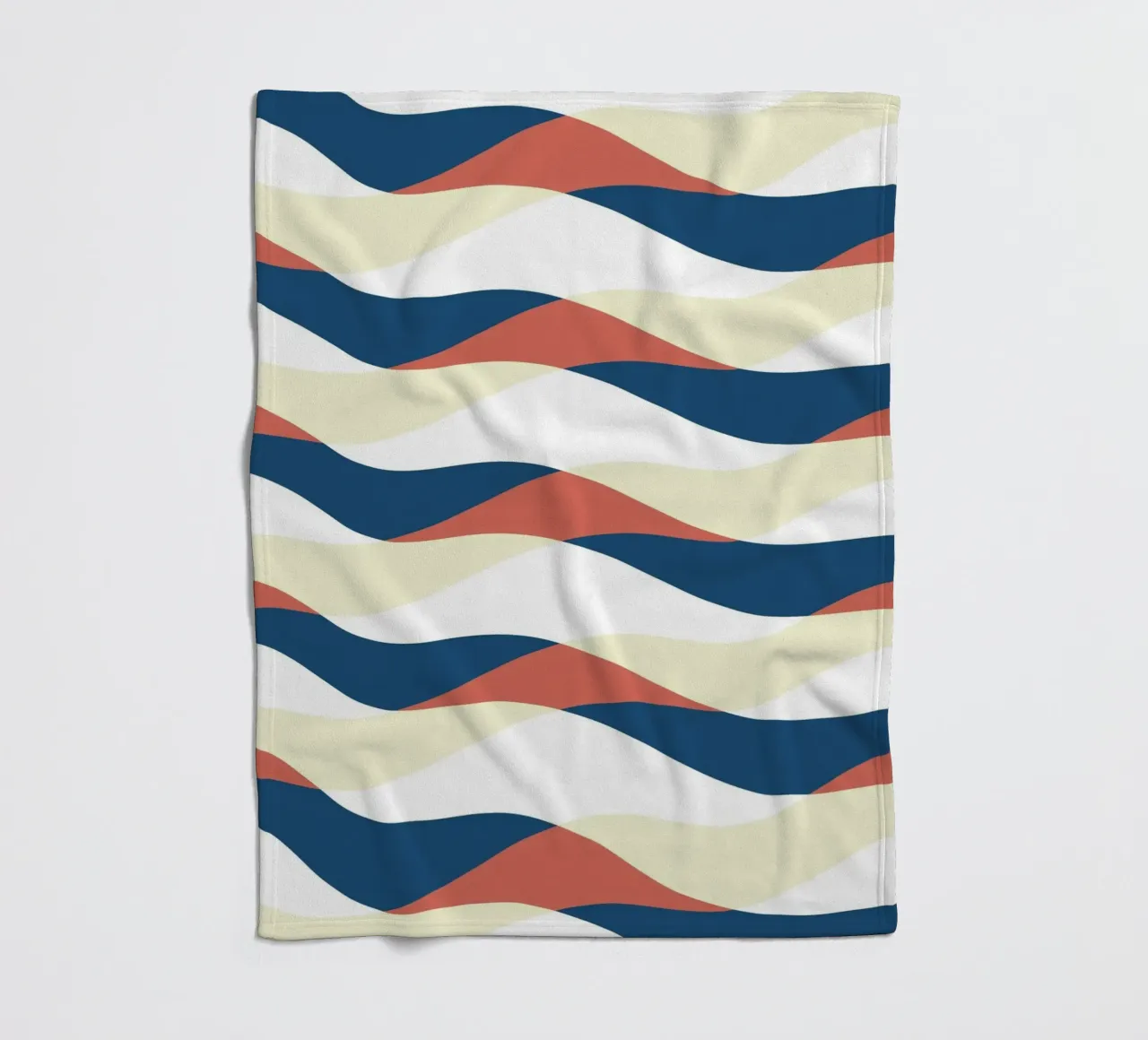 Waves pattern 25 fleece blanket by Little Dean