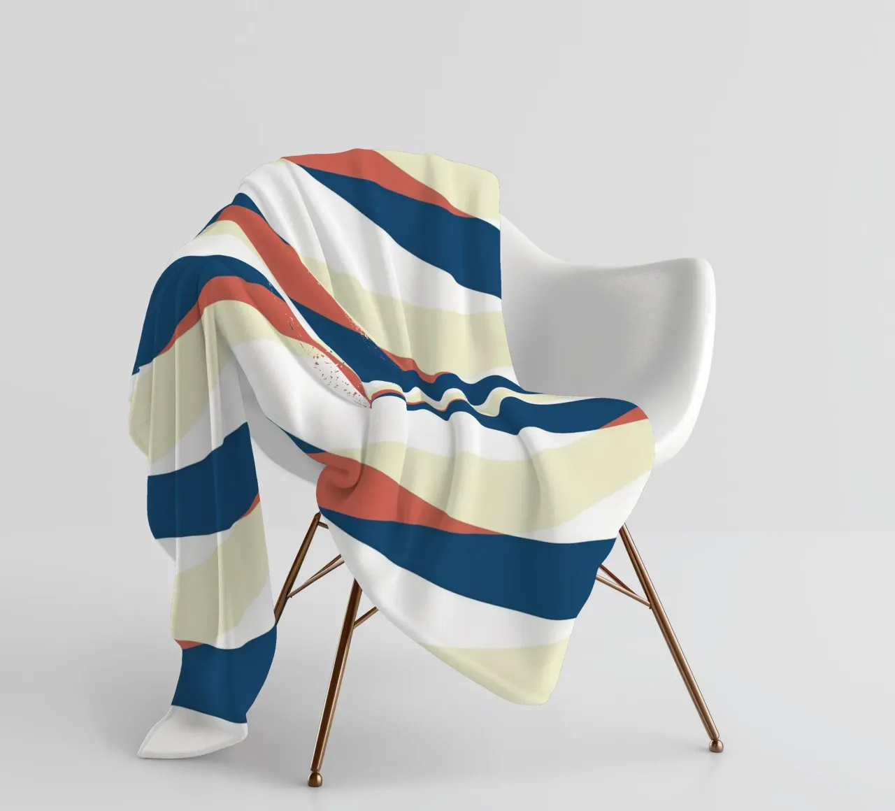 Waves pattern 25 fleece blanket by Little Dean