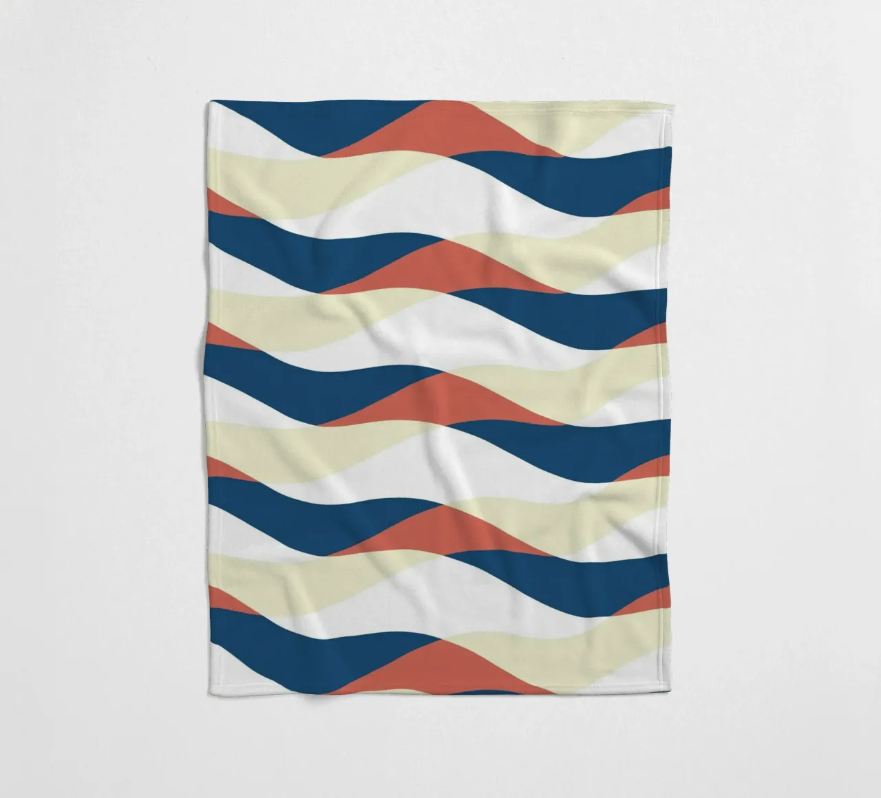 Waves pattern 25 fleece blanket by Little Dean