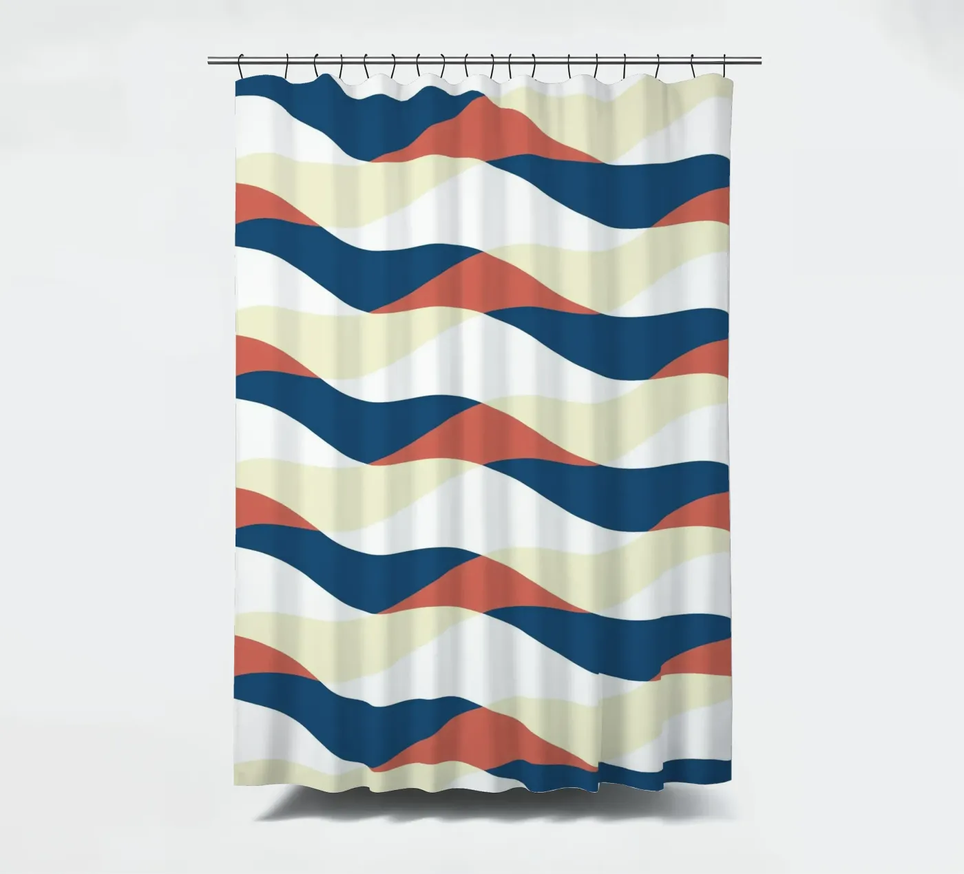 Wellenmuster 25 Duschvorhang von Little Dean