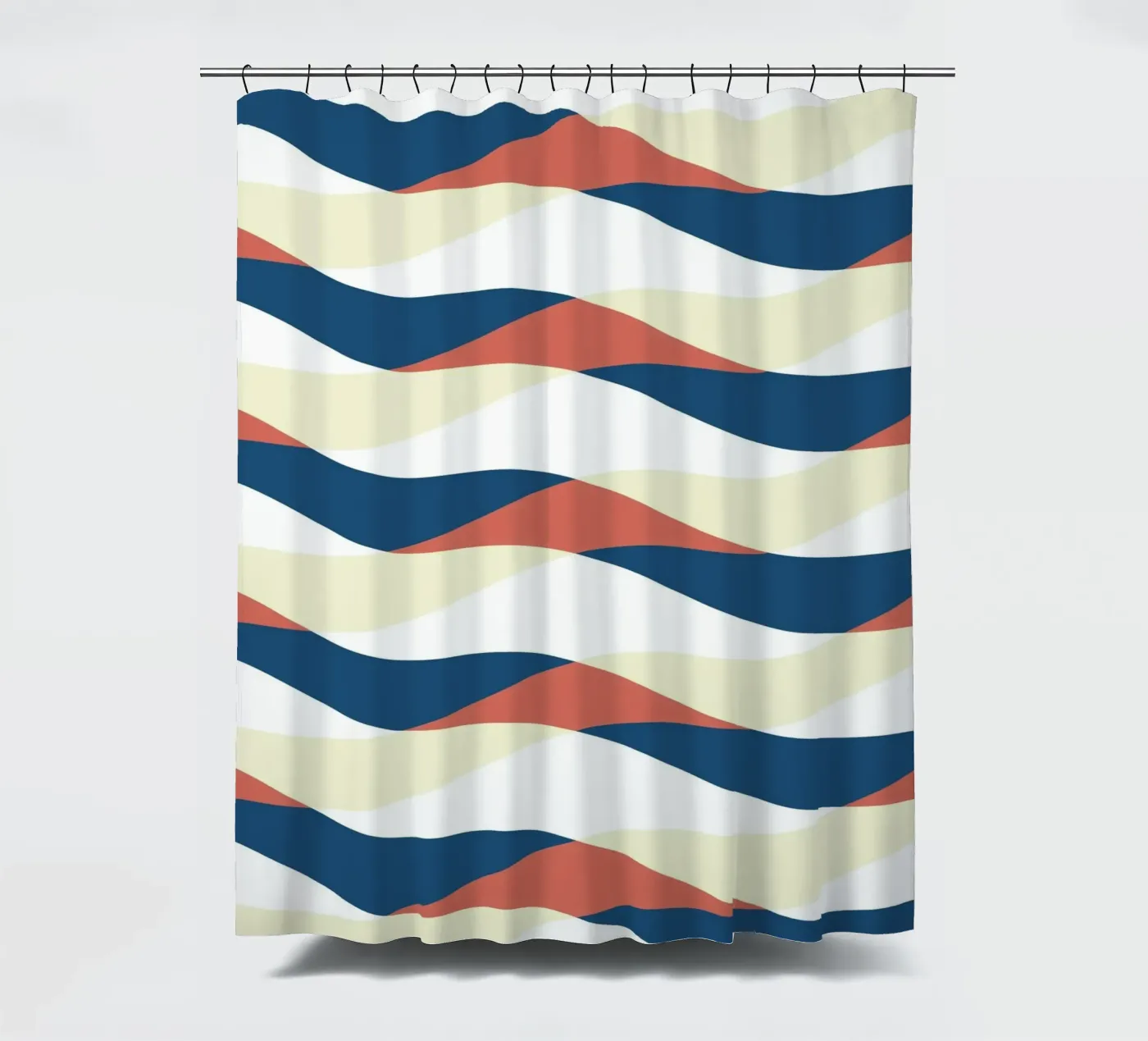 Wellenmuster 25 Duschvorhang von Little Dean