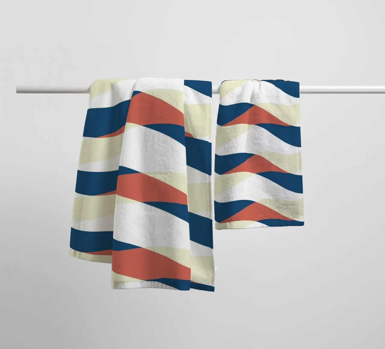 Waves pattern 25 towel by Little Dean