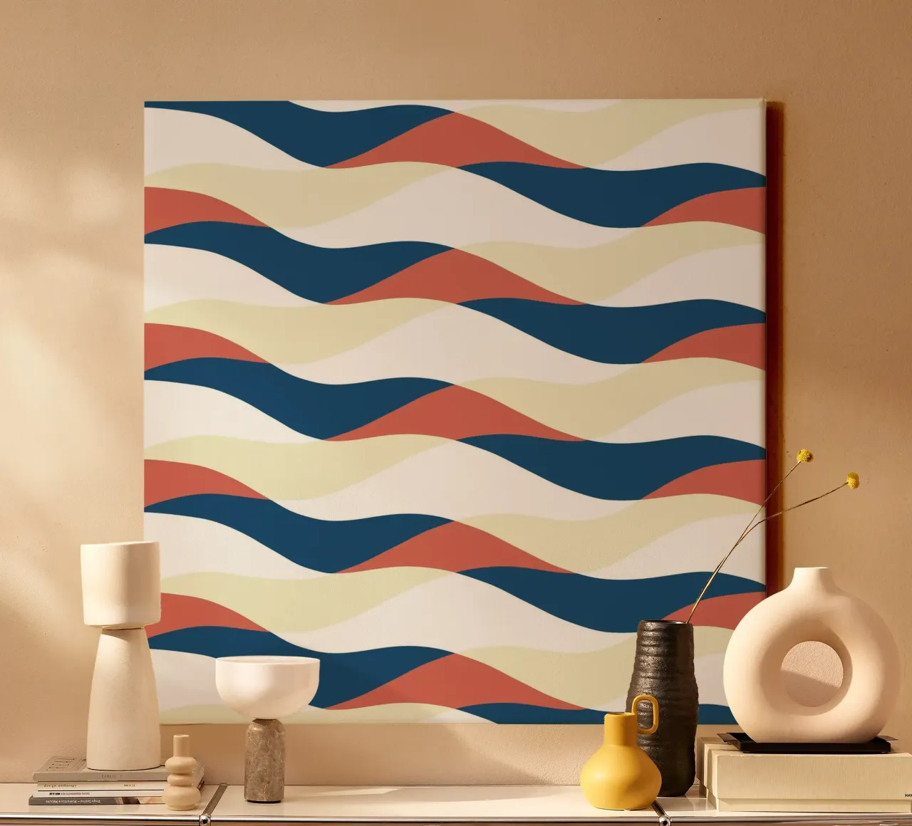 Waves pattern 25 canvas by Little Dean