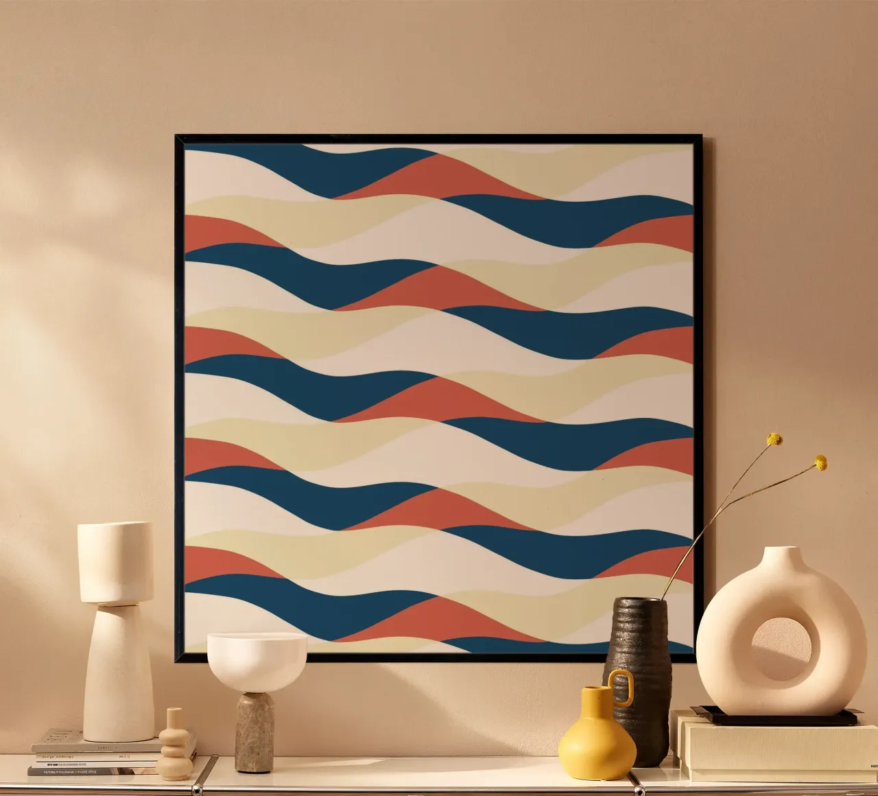 Waves pattern 25 poster by Little Dean