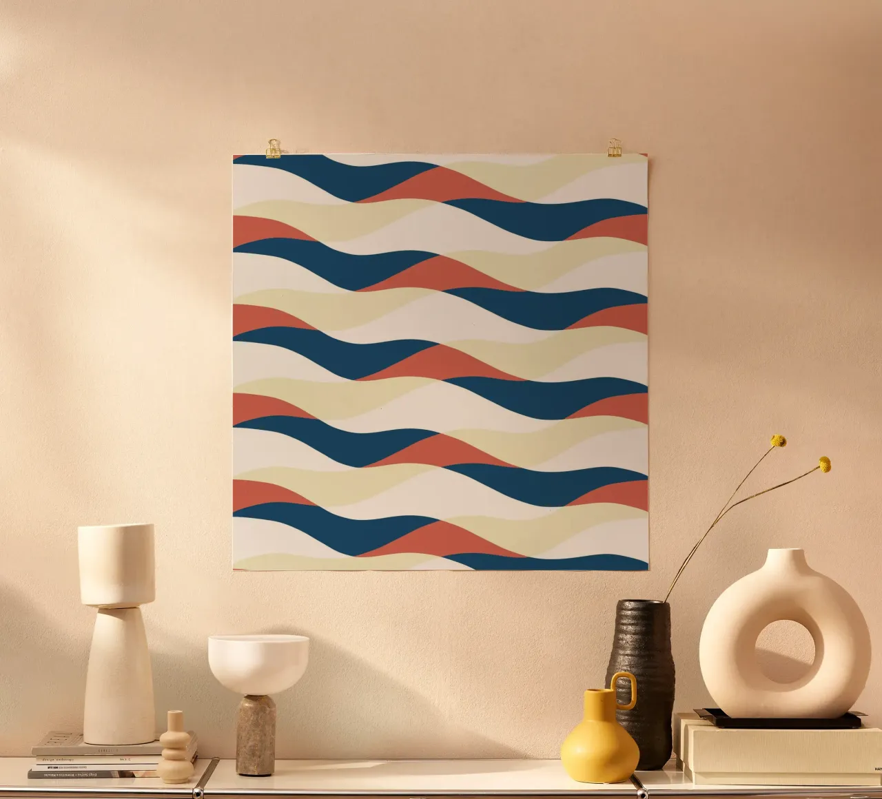 Waves pattern 25 poster by Little Dean