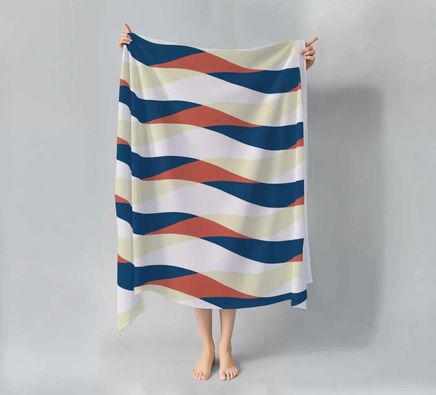 Waves pattern 25 serviette de plage de Little Dean