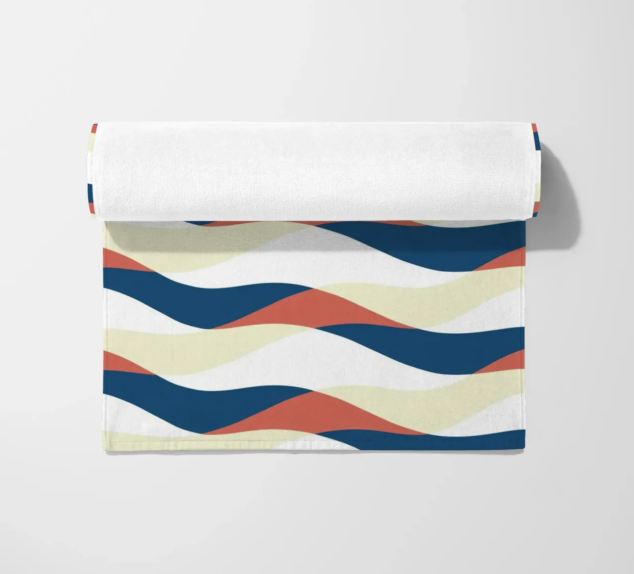 Waves pattern 25 beach towel by Little Dean