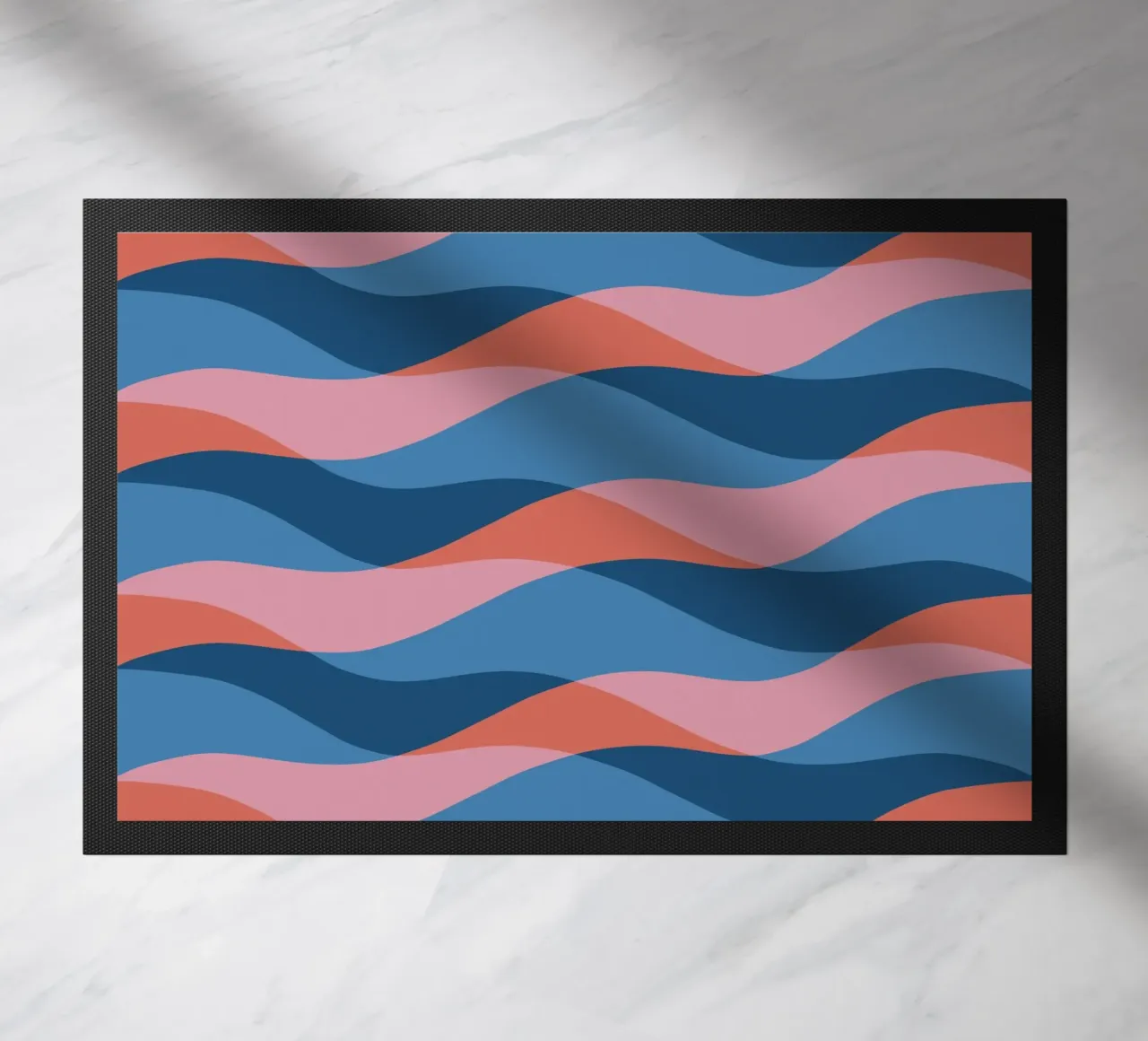Waves pattern 26 doormat by Little Dean