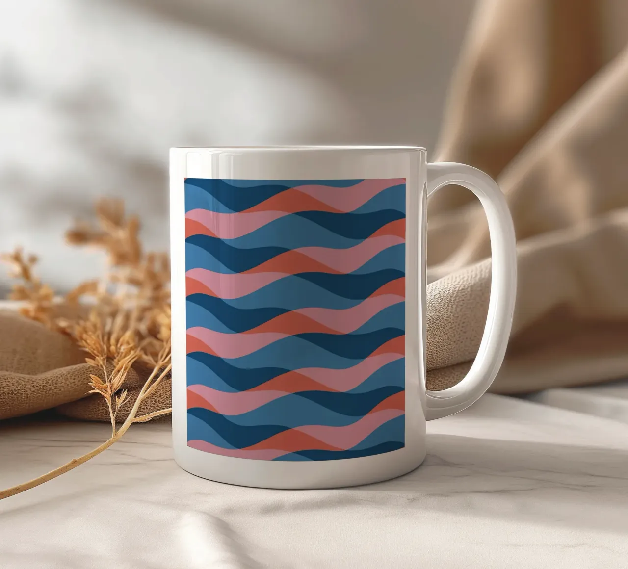 Schema delle onde 26 tazza in ceramica da Little Dean