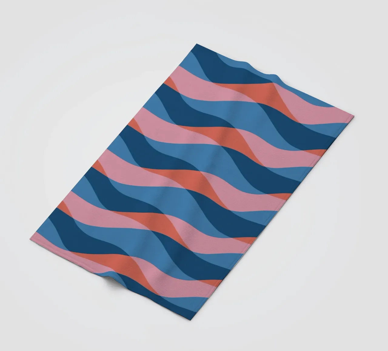 Waves pattern 26 fleece blanket by Little Dean