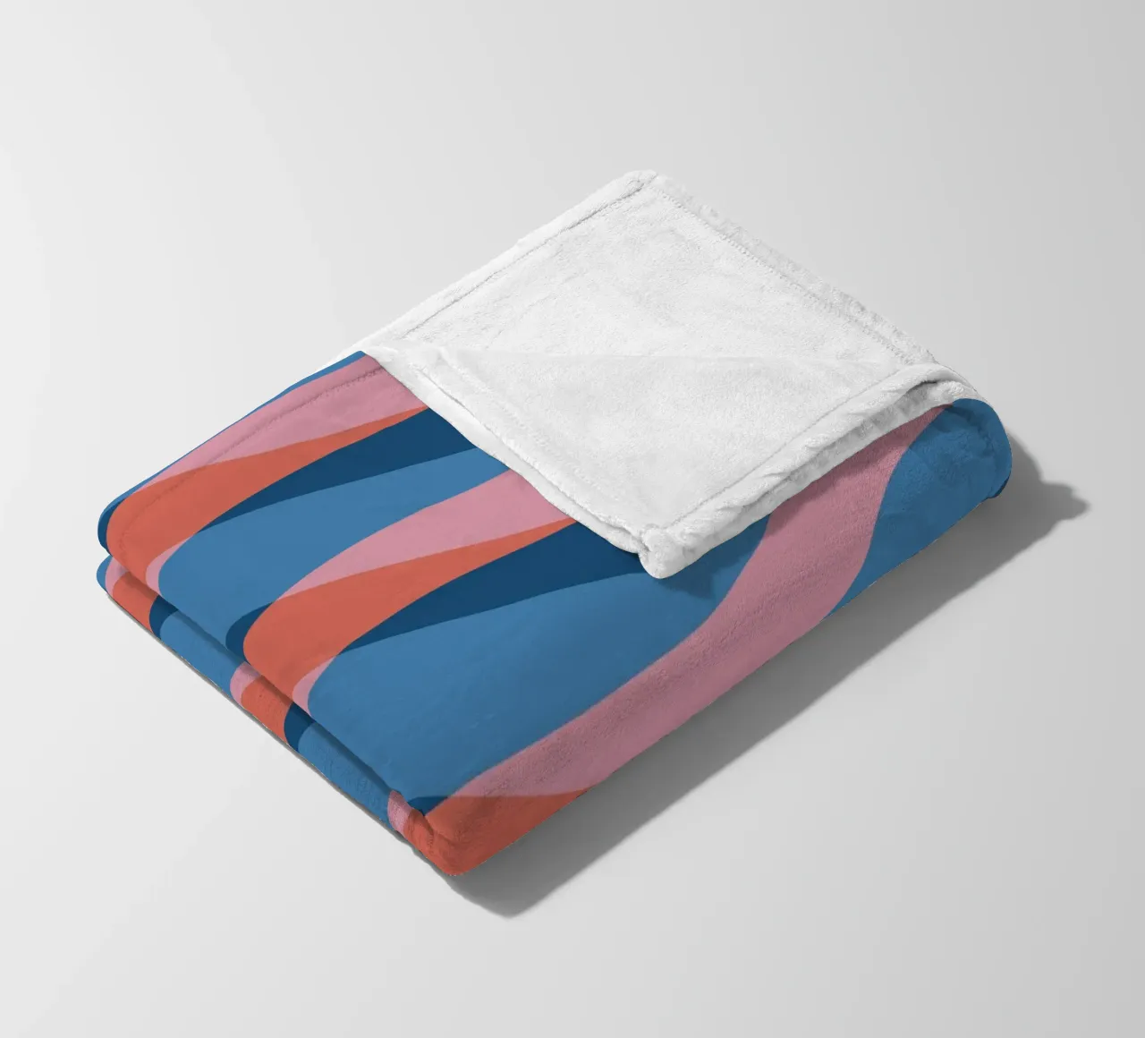 Waves pattern 26 fleece blanket by Little Dean