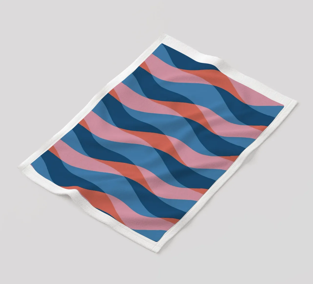 Waves pattern 26 fleece blanket by Little Dean