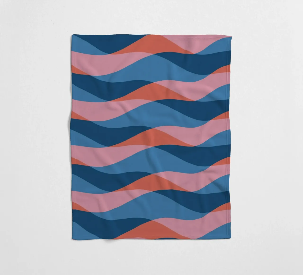 Waves pattern 26 fleece blanket by Little Dean