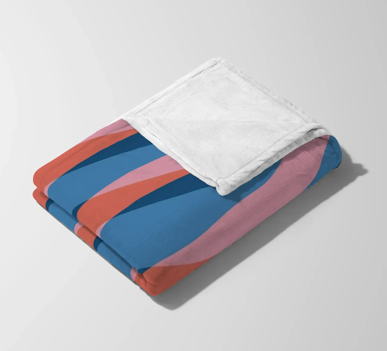 Waves pattern 26 fleece blanket by Little Dean