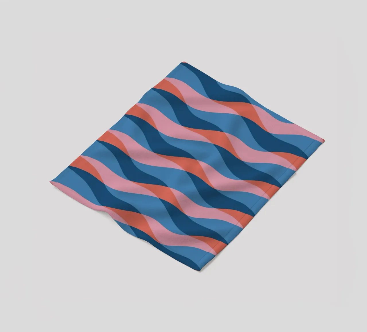 Waves pattern 26 fleece blanket by Little Dean