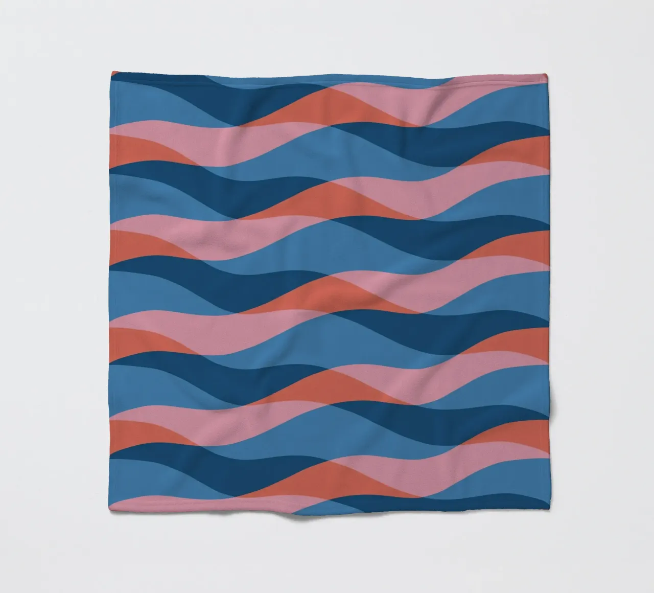 Waves pattern 26 fleece blanket by Little Dean
