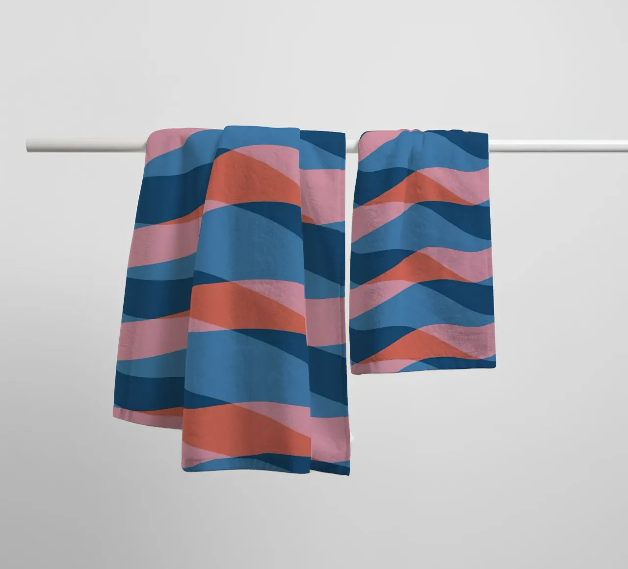Waves pattern 26 towel by Little Dean