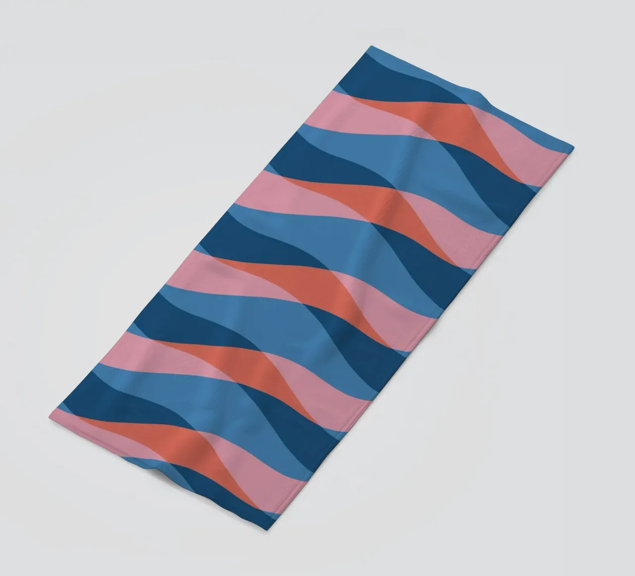 Waves pattern 26 beach towel by Little Dean