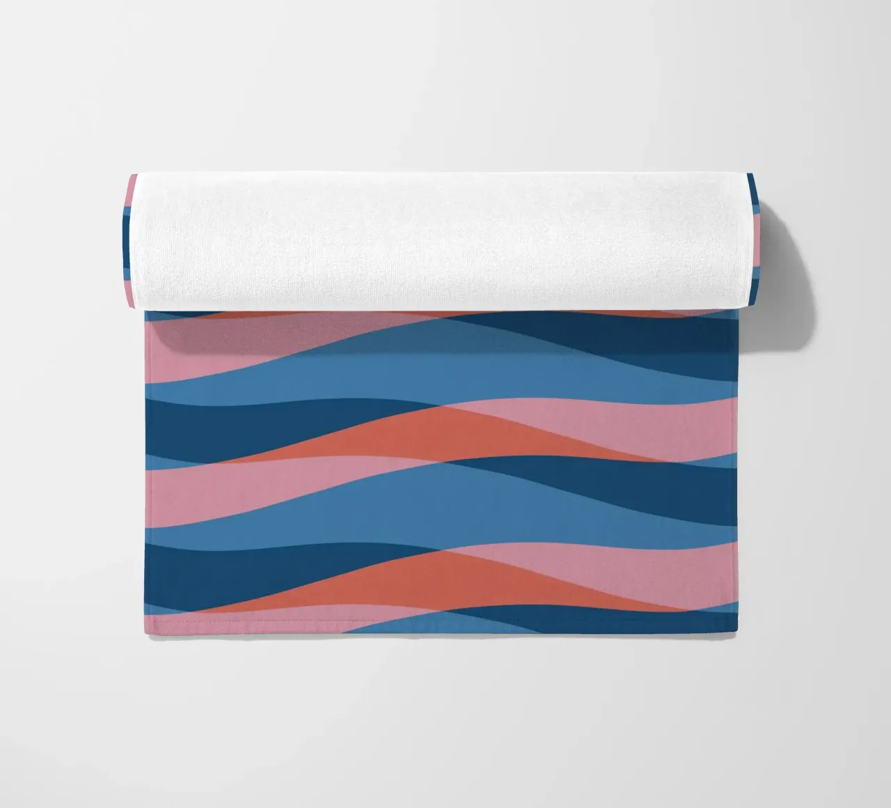 Waves pattern 26 beach towel by Little Dean