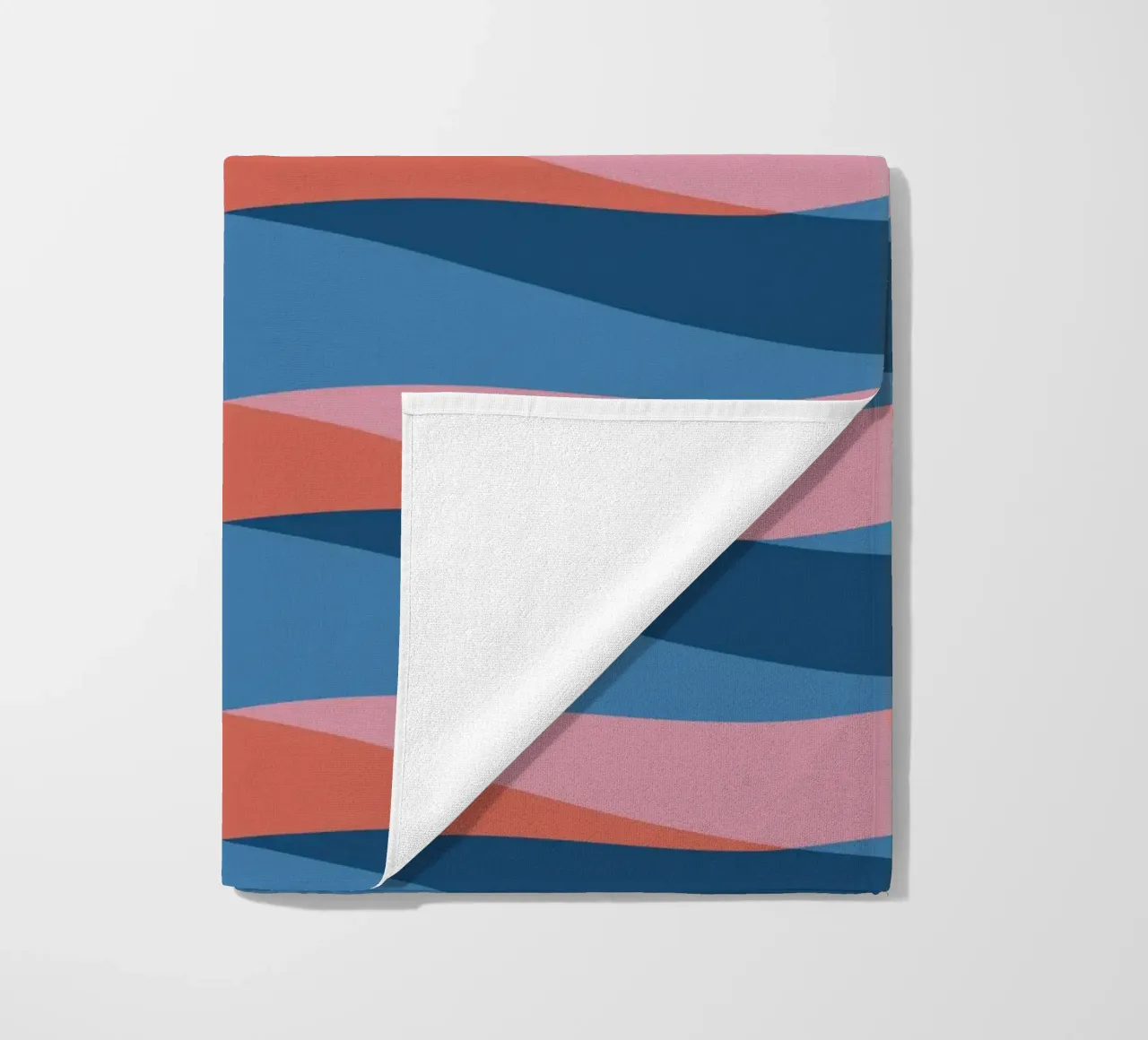 Waves pattern 26 beach towel by Little Dean