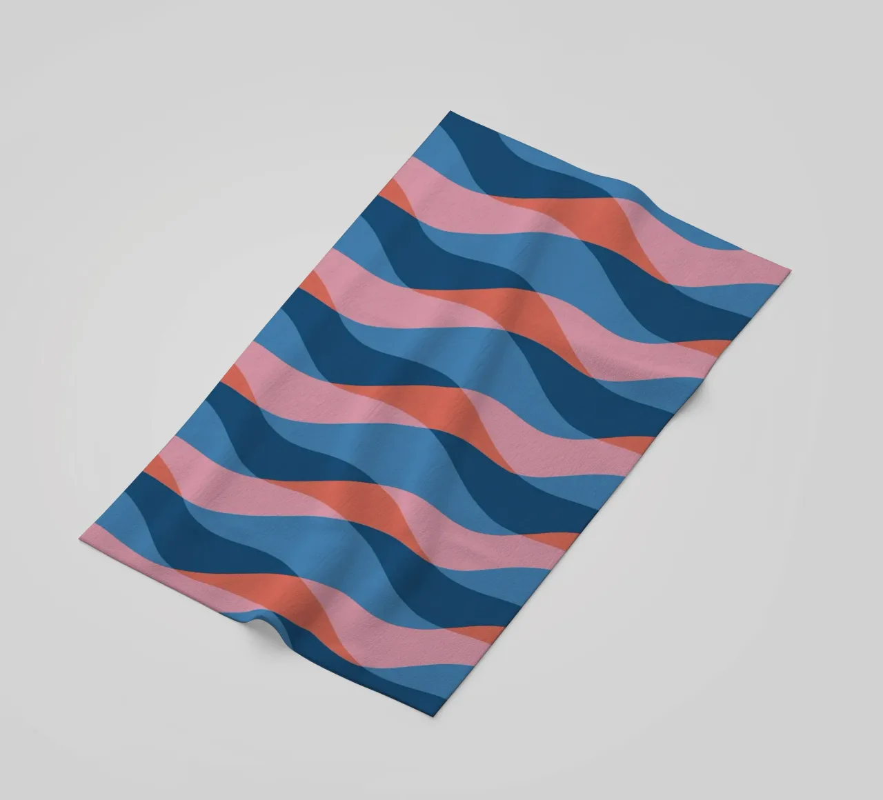 Waves pattern 26 beach towel by Little Dean