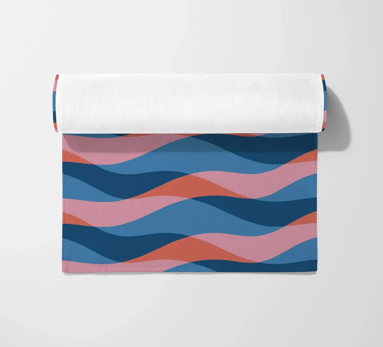 Waves pattern 26 beach towel by Little Dean