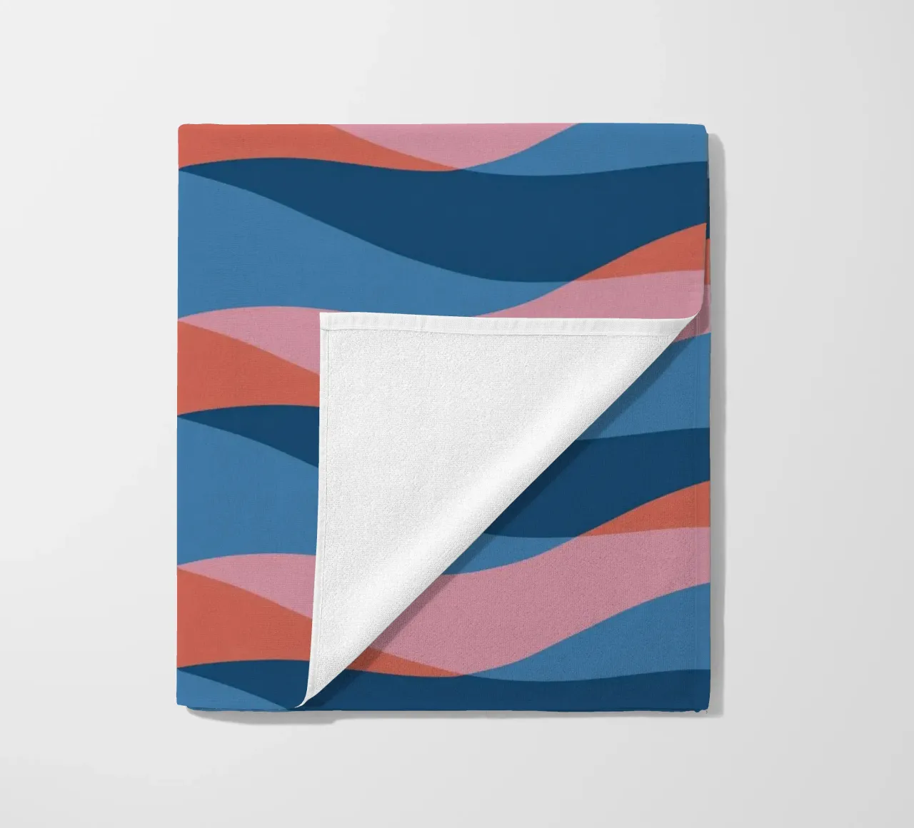Waves pattern 26 beach towel by Little Dean