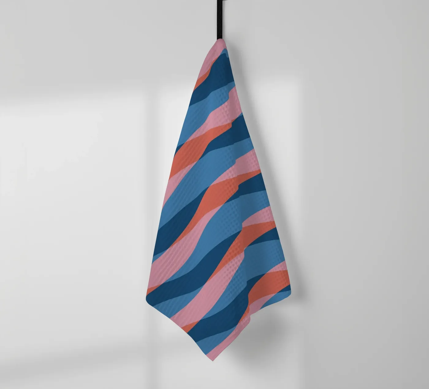 Waves pattern 26 tea towel by Little Dean